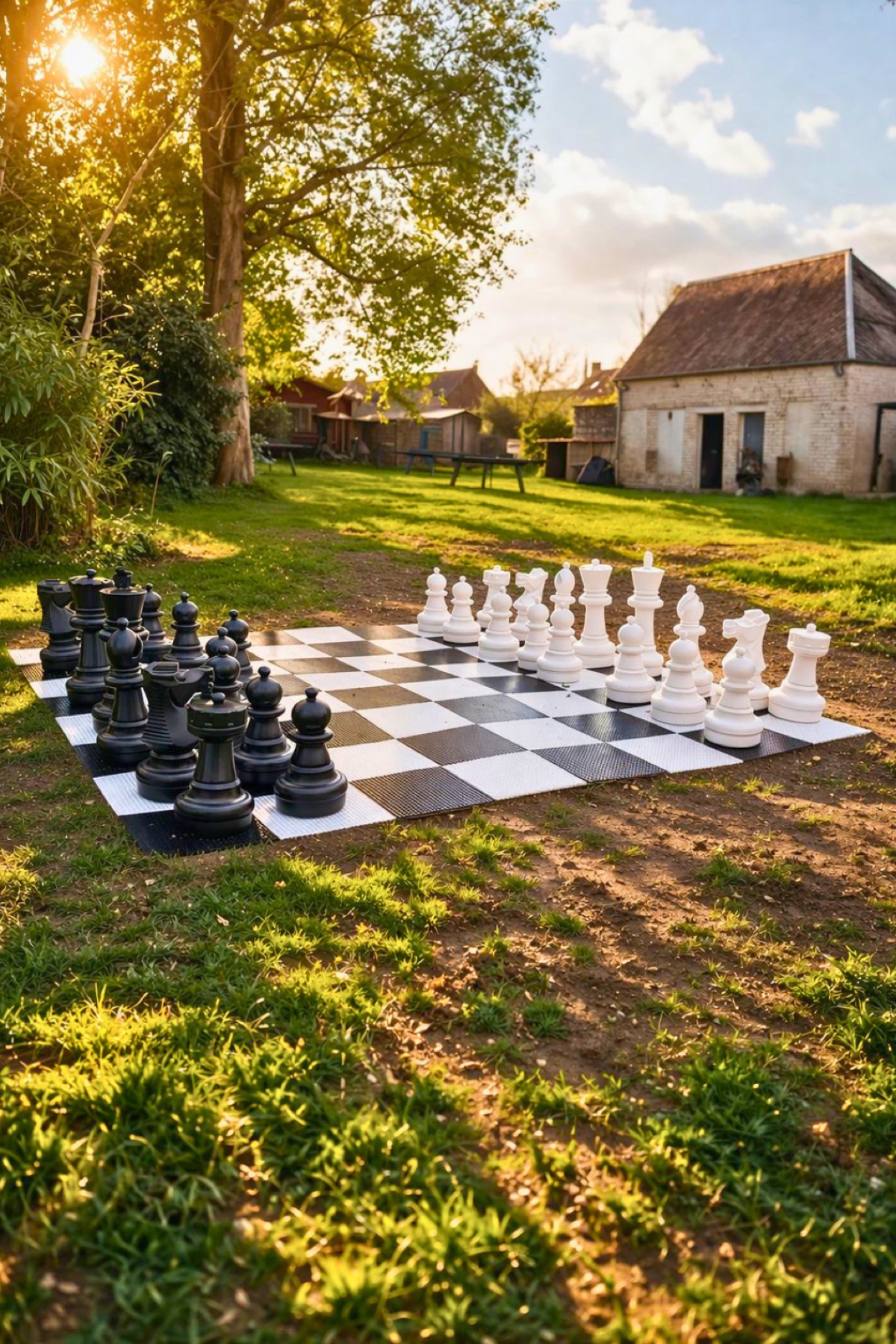 Parc extérieur du Château de Ravenel — jeu d'échecs géant